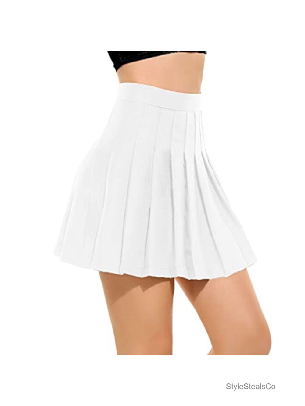 High Waisted Pleated Skater Tennis School Uniform Mini Skirt